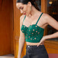 NanYi Fashion 2024 SHEIN same style green modern design hot diamond Bra PO-B001