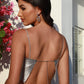 Nanyi Fashion thin strap diamond chain tassel super short top PO-V005