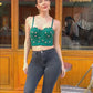 NanYi Fashion 2024 SHEIN same style green modern design hot diamond Bra PO-B001